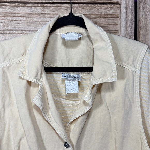 Studio Ease Yellow Short Sleeve Dress W/ Jacket Vintage Pockets Size 18W - Picture 3 of 13